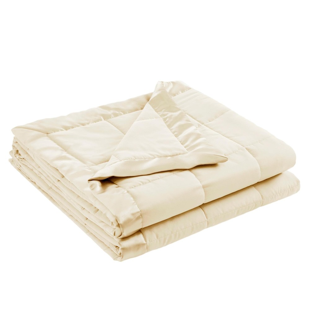 Madison Park Windom Down Alternative Blanket, Premium Twin, Satin Trim, Cream