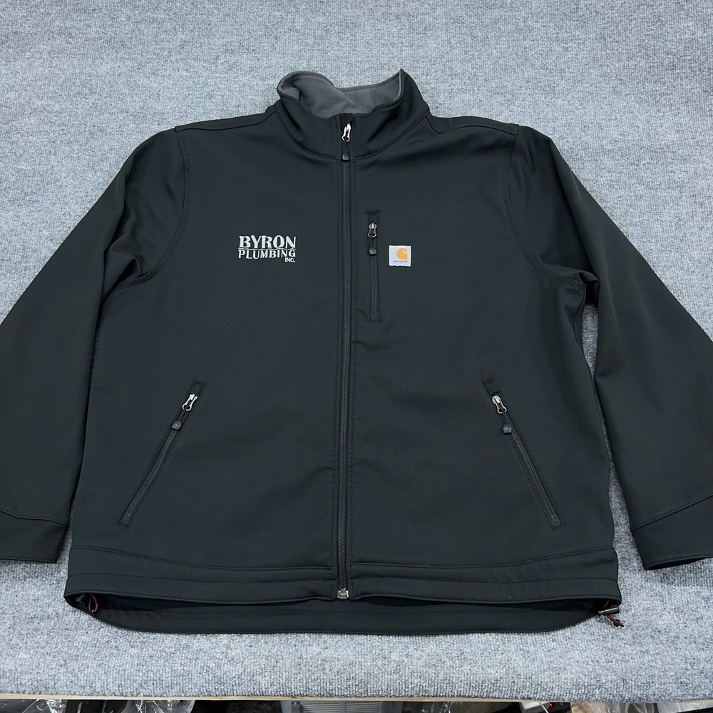 Carhartt Men's Black 2XL Heavyweight Fleece-Lined Rain Defender Softshell Jacket