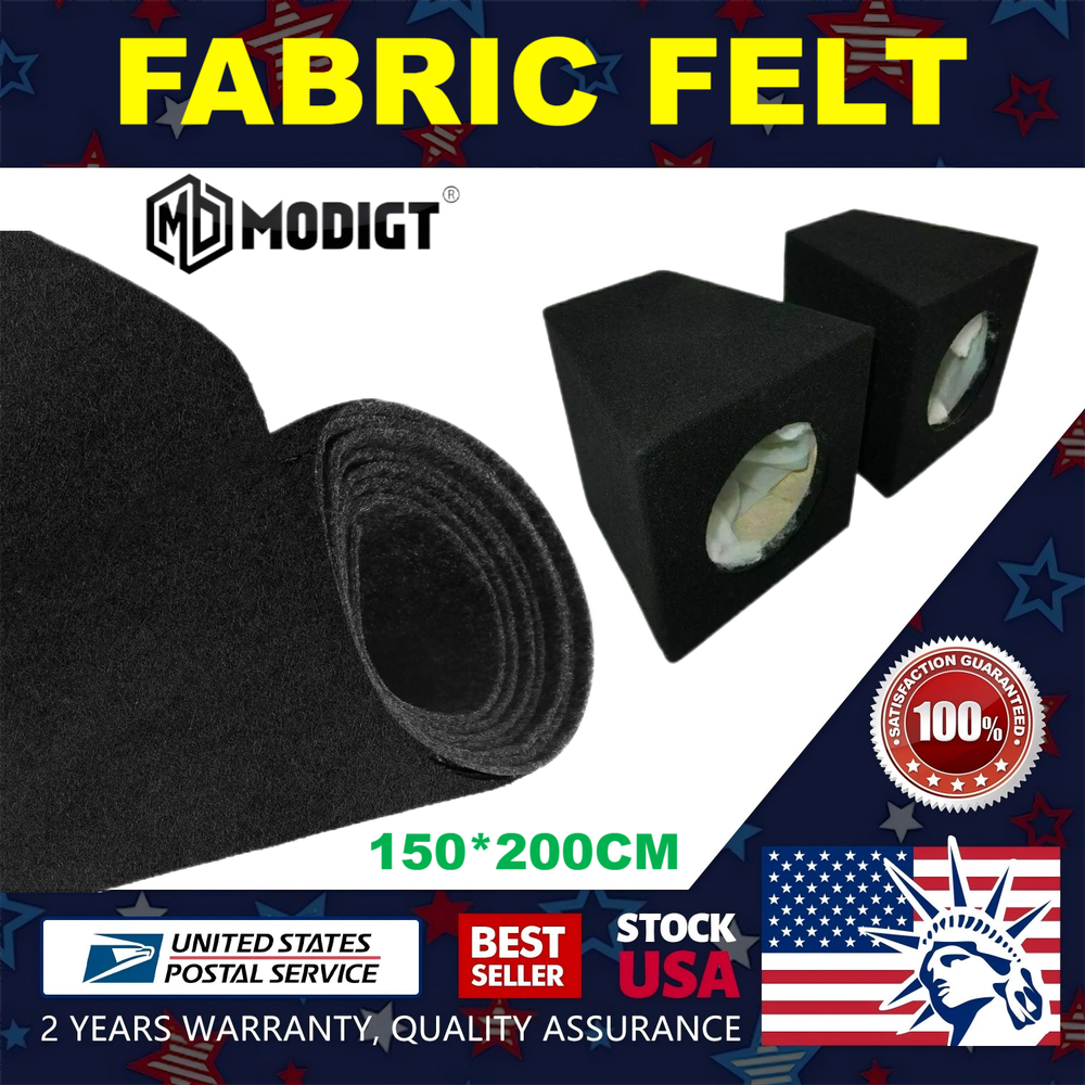 3㎡ Black Car speaker Underfelt carpet Fabric Underlay Floor Cabin Renovate