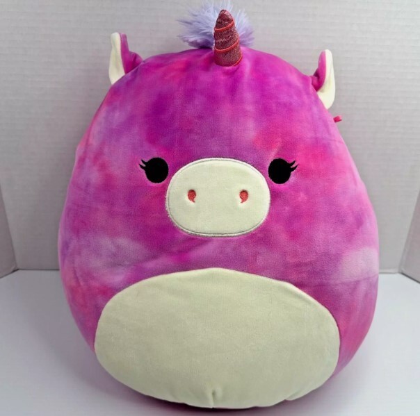 Squishmallows Original 14-Inch Lola Purple and Pink Tie-Dye Unicorn - Large