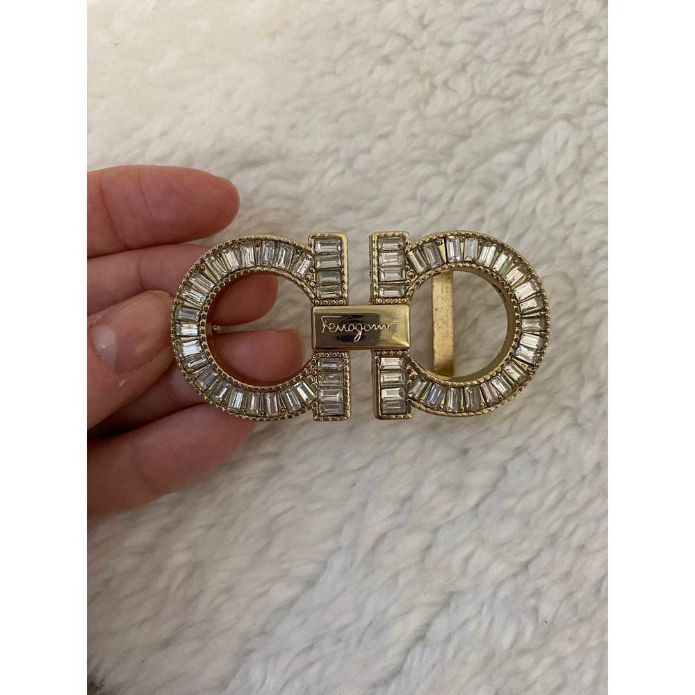 Vintage Ferragamo Rhinestone Belt Buckle