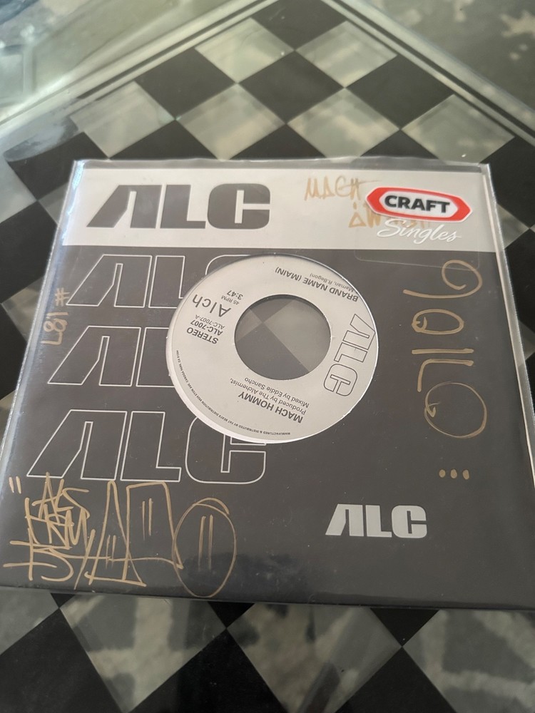ALCHEMIST xMACH HOMMY “Brand Name” SIGNED BY Both artists!!!!! 45 vinyl record