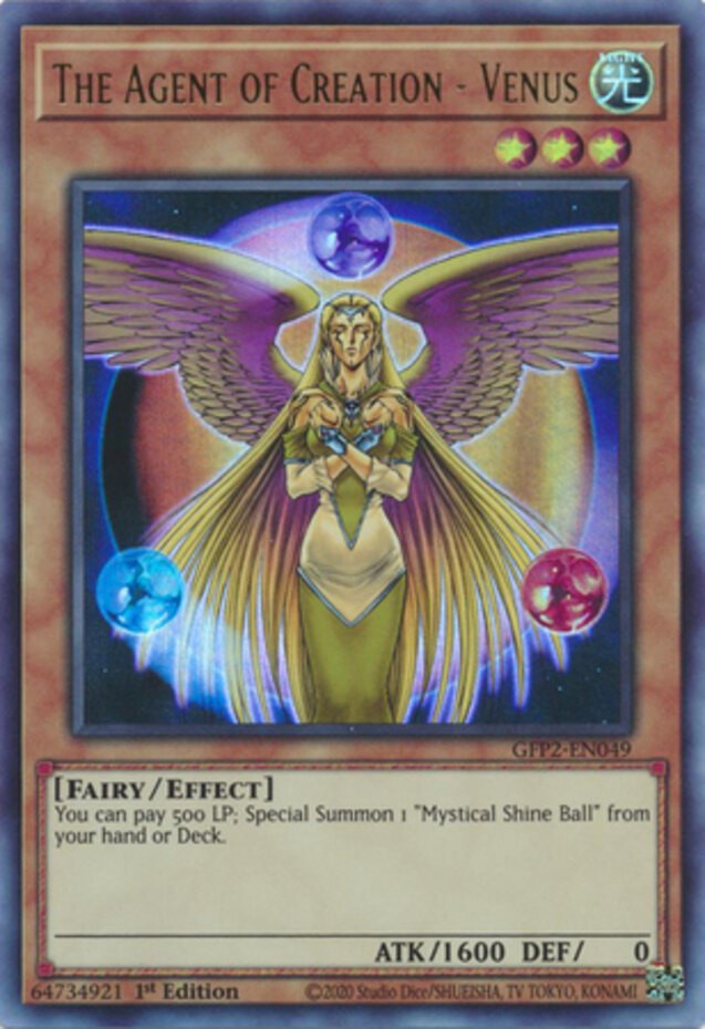 Agent of Creation Venus GFP2-EN049 Ultra Rare 1st Edition Heavily Played