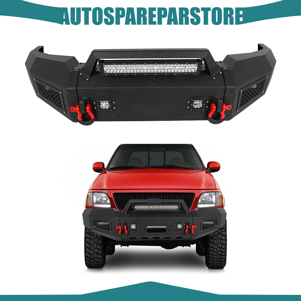 Textured Steel Front Bumper w/ Winch Plate For 1997-2003 Ford F150