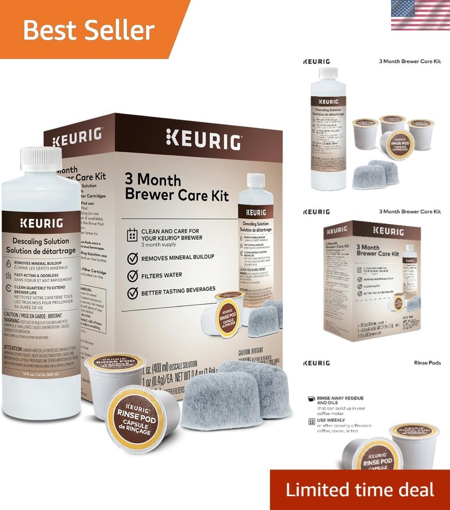 Complete Brewer Care Kit: 7-Count Cleaning Pods & Solutions for K-Cup Machines