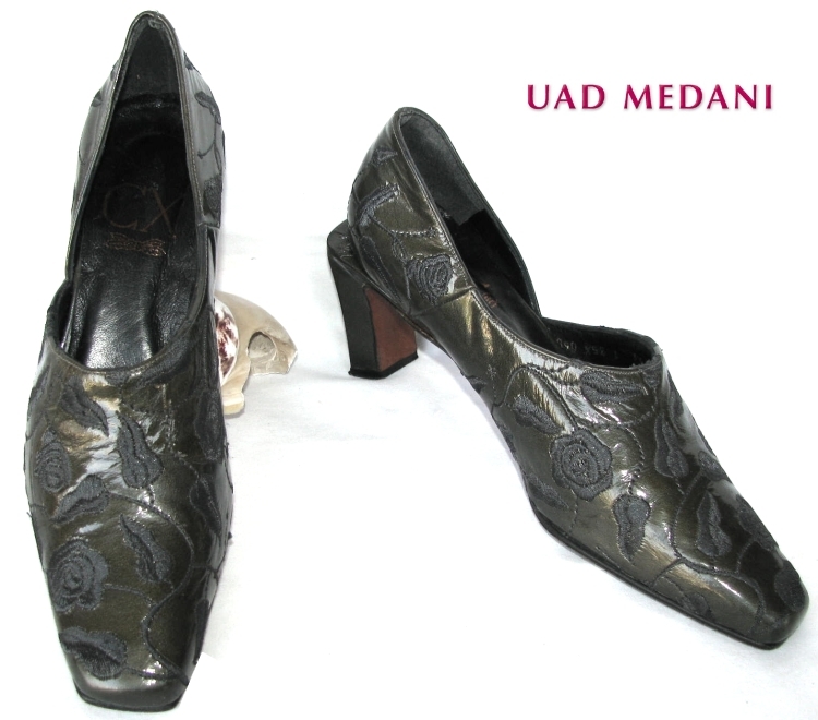 Green Shiny Leather Shoes UAD MEDANI Size 36 Excellent Condition