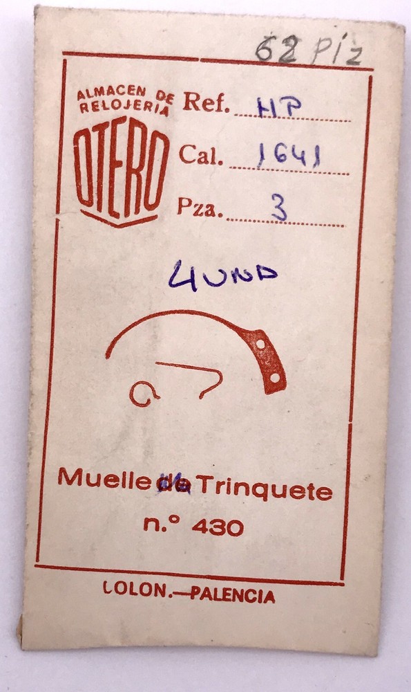 HP 1641 Ratchet Spring Replacement for Watchmaker Tools 3WC Model