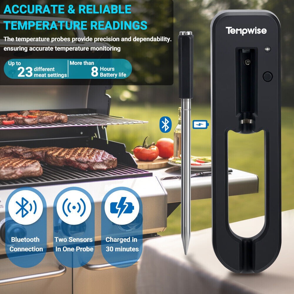 Wireless BBQ Thermometer Truly Bluetooth Meat Thermometer Cooking App Control CF