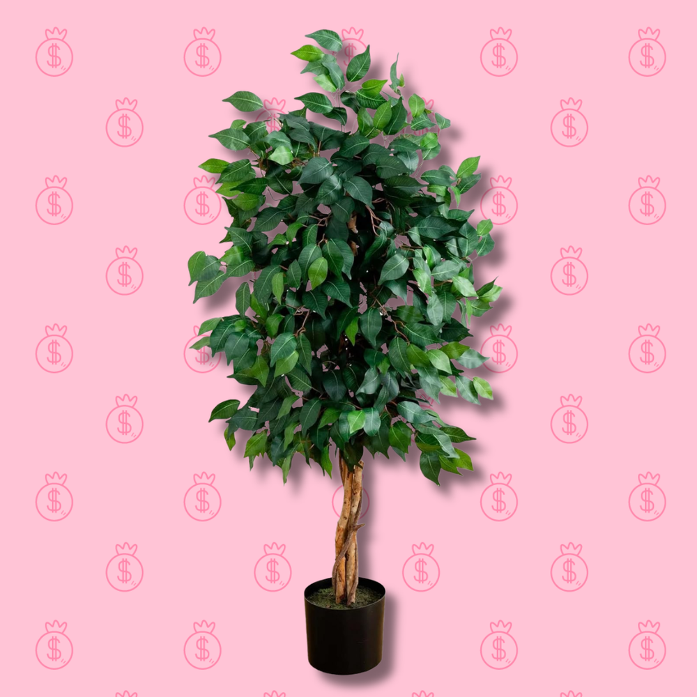 4’ Ficus Artificial Tree with Natural Trunks Home Decor.