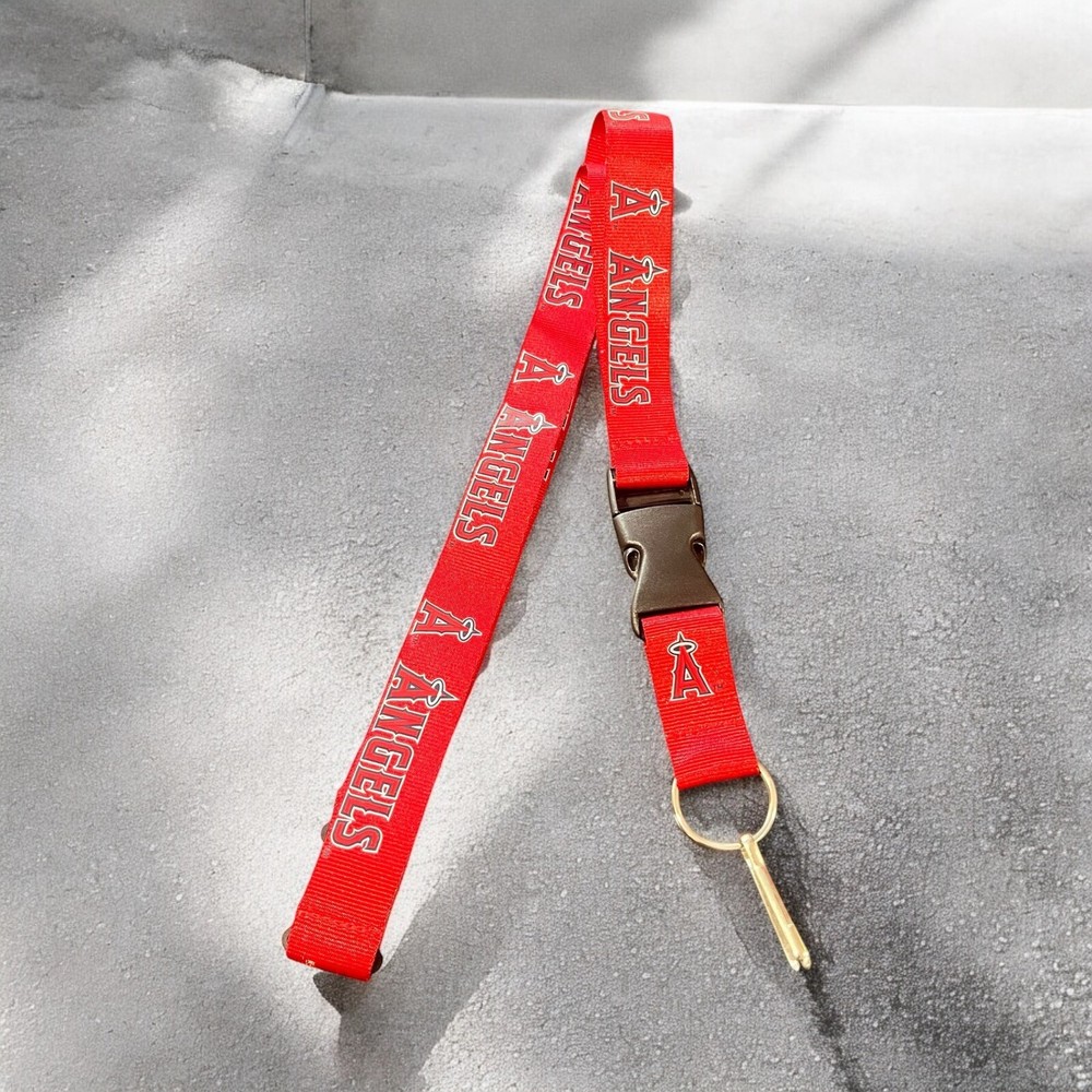 MLB Los Angeles Angels Baseball Lanyard Keychain/Badhe Holder Anaheim Angels