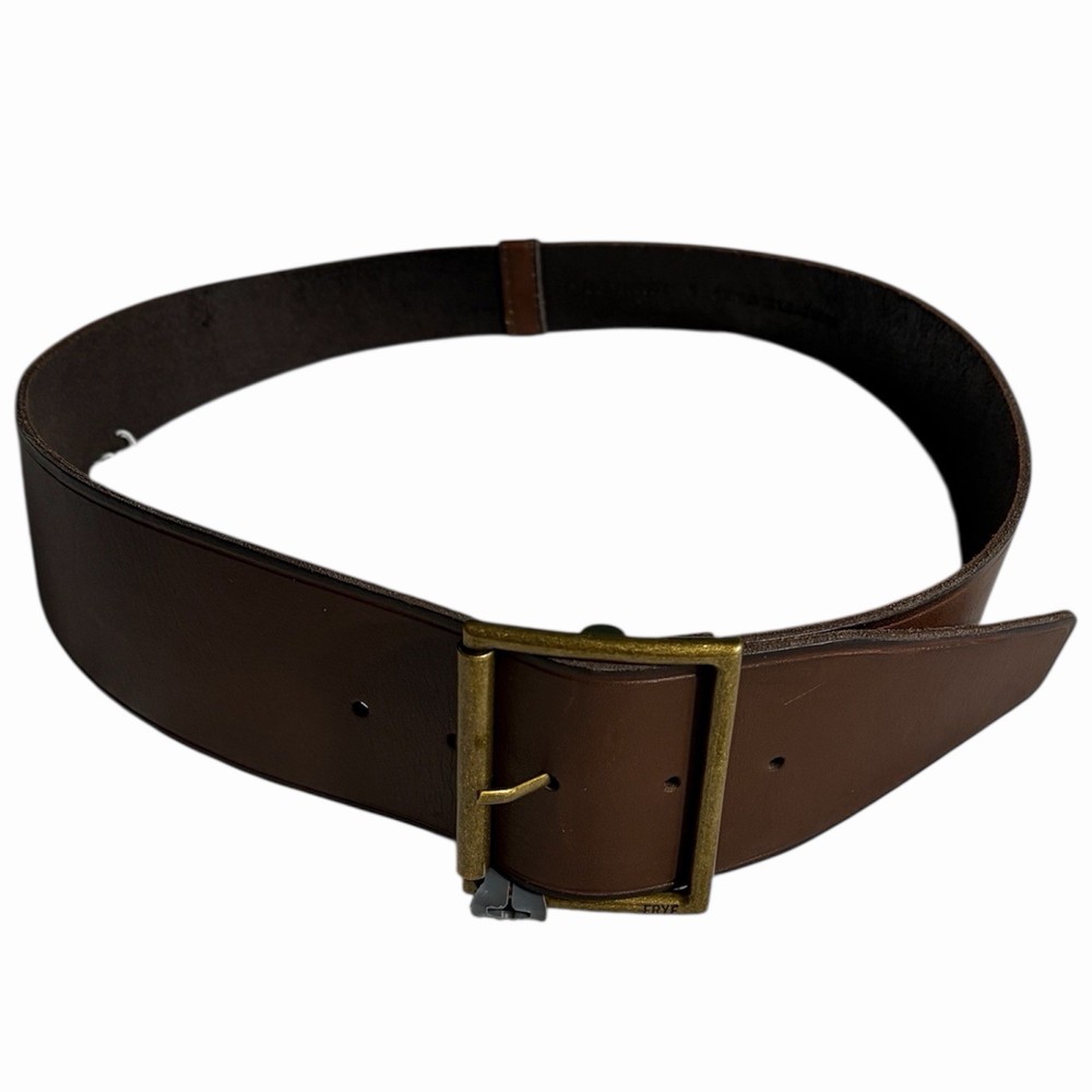 Frye FY100002 Womens Shaped Casual Leather Waist Belt Solid Brown Size Small