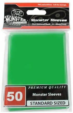 Gloss Monster Sleeves (50ct) - Green Monster Protectors GAMING SUPPLY BRAND NEW