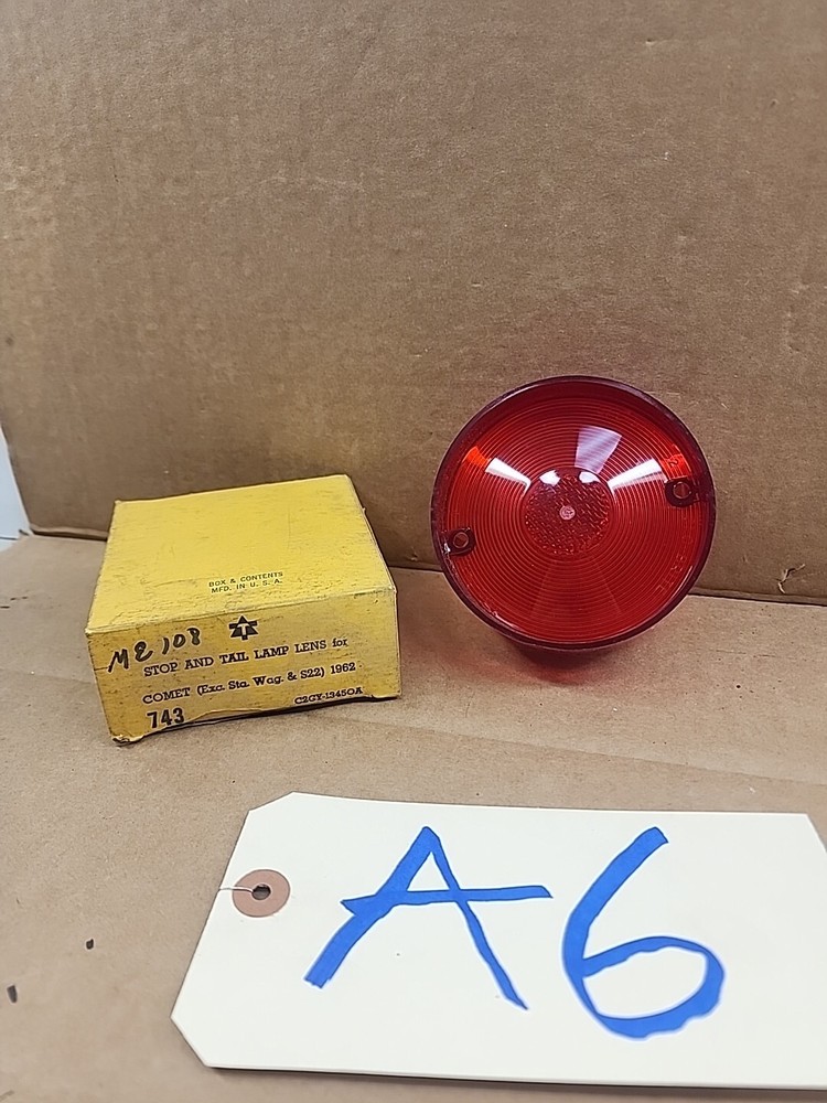 1962 Comet Station Wagon S22 Stop & Tail Light Lens C2GY-13450A NORS 743 Replacement Part