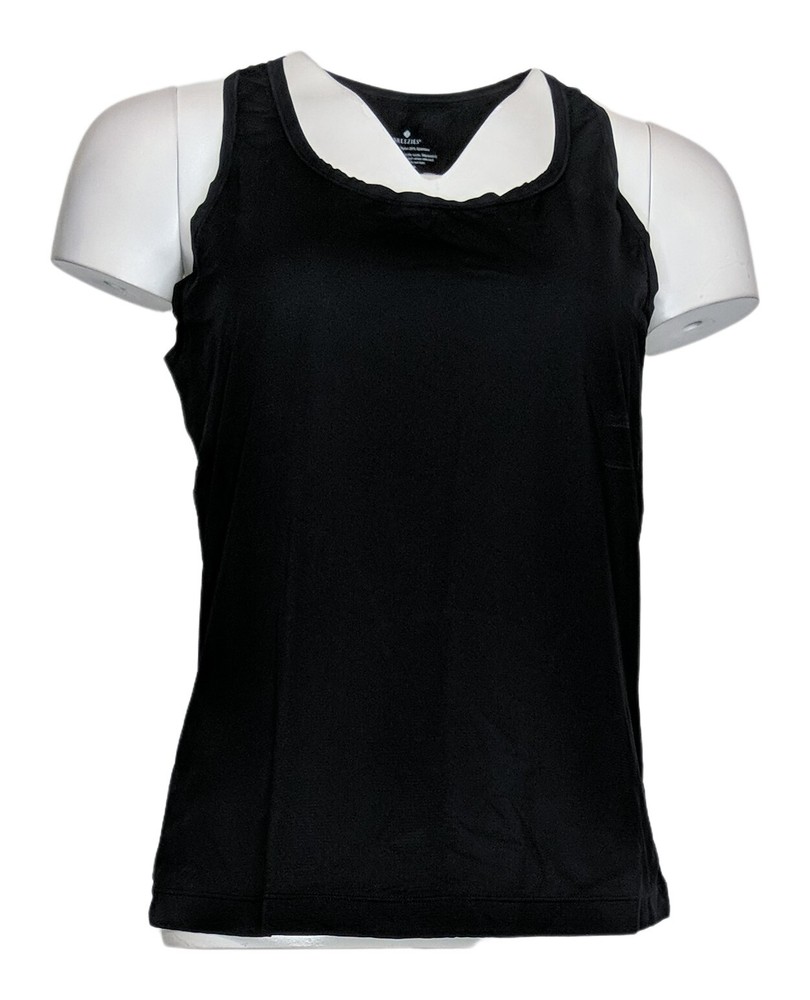Breezies Air Effects Racerback Tank Women's Shaper Sz M Black