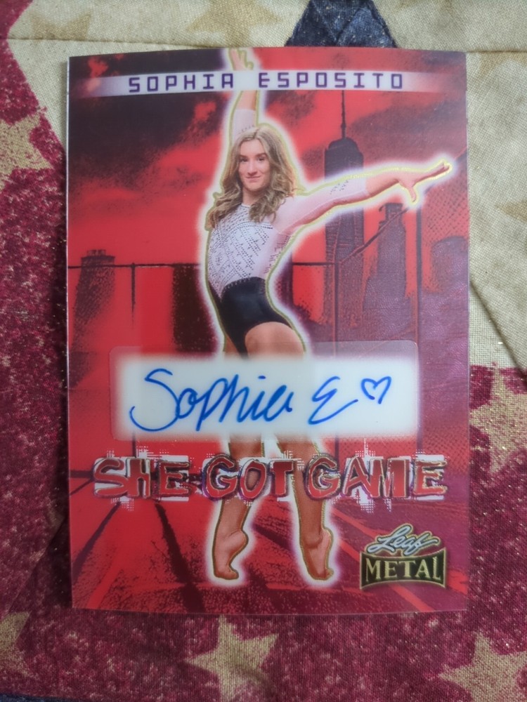 2024 Leaf Women In The Game Used - Sophia Esposito She Got Game Red AUTO 1/1