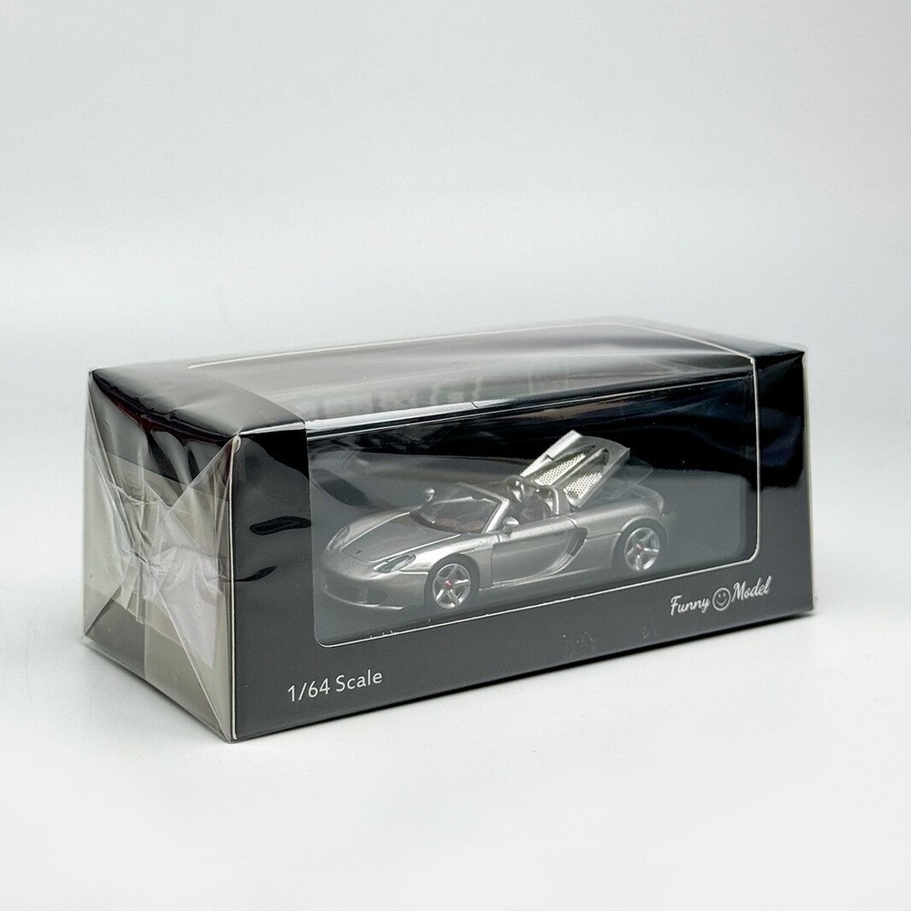 Funny Model 1/64 Scale Porsche Carrera GT Silver Diecast Car Model Toy Gift