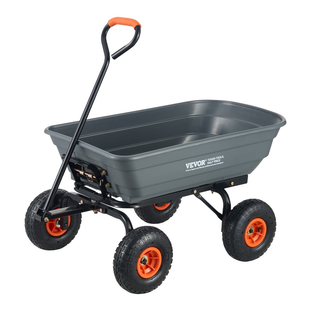 VEVOR Poly Garden Dump Cart Heavy-duty Yard Carts and Wagons 4 cu.ft