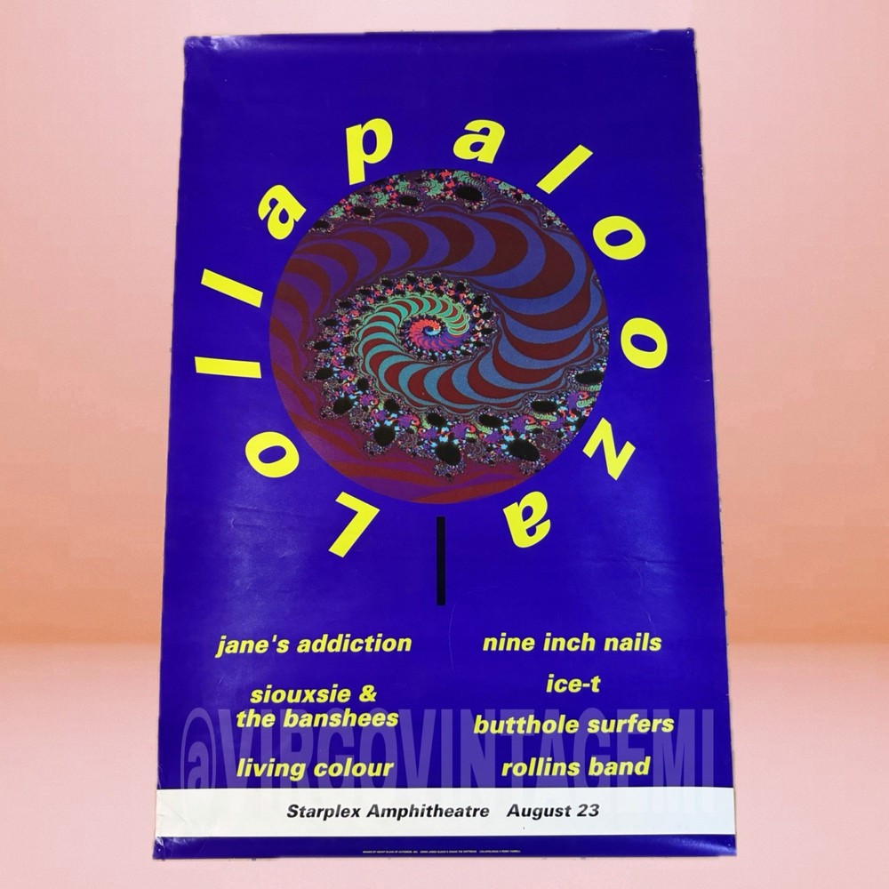 Lollapalooza 1991 (Starplex Amphitheater - August 3) Original Promo Poster 23x34