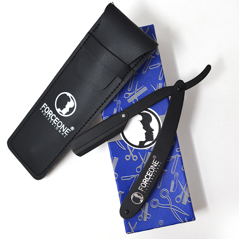 straight razor real Germany black steel single edge shaving blade