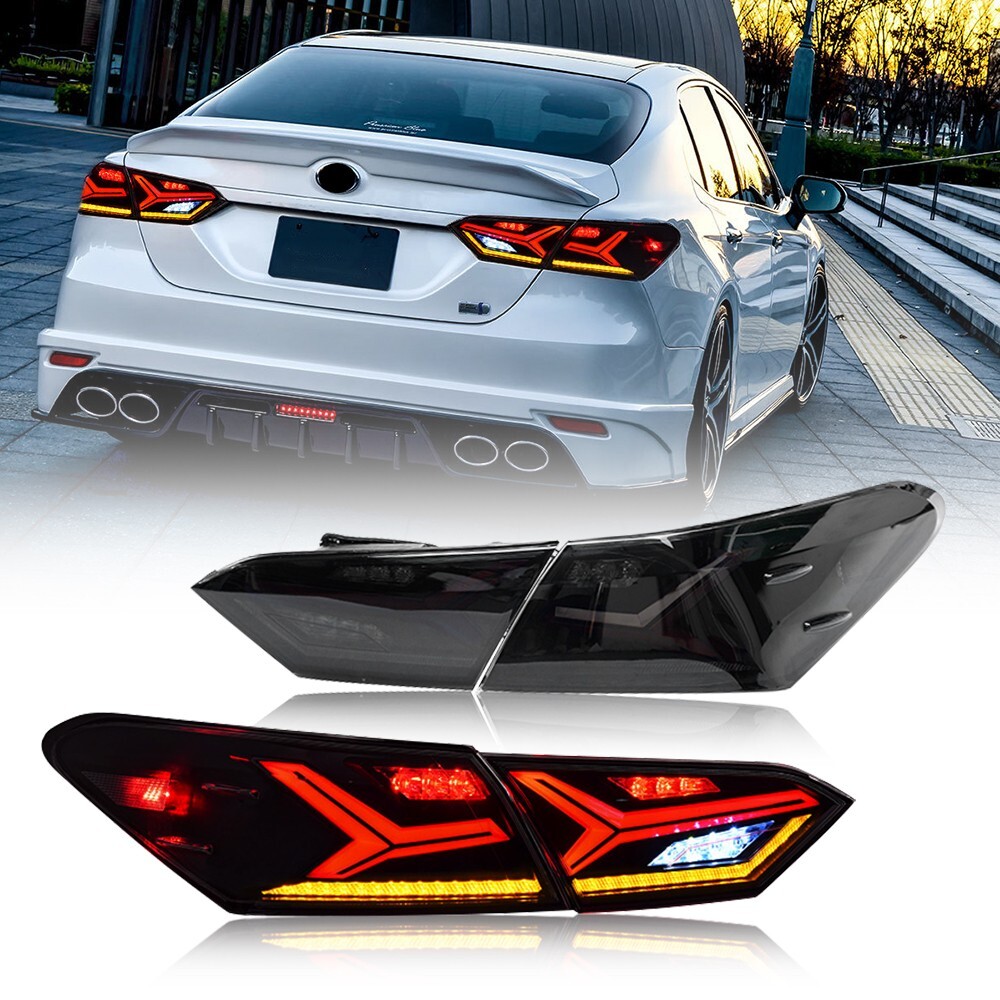 Pair LED Tail Lights For Toyota Camry 8th Gen 2018-2024 Rear Lamps Assembly US