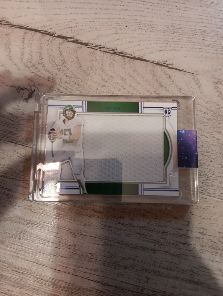 Bo Nix Rookie Jumbo Patch National Treasure Card