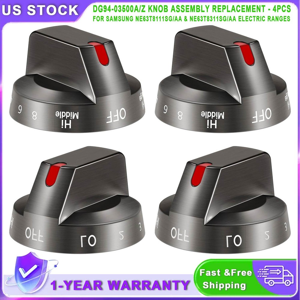 For Samsung NE63T8111SG/AA & NE63T8311SG/AA DG94-03500A/Z Stove Knob Kit 4PCS