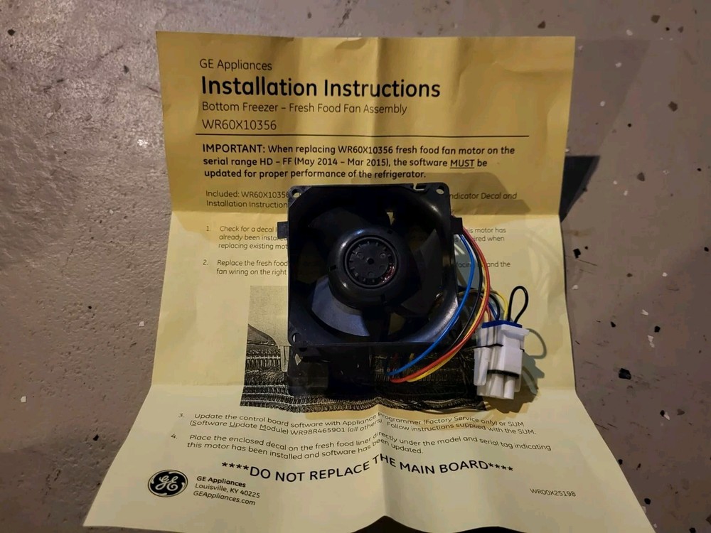 GE Fridge Evap Fan Motor WR60X26033