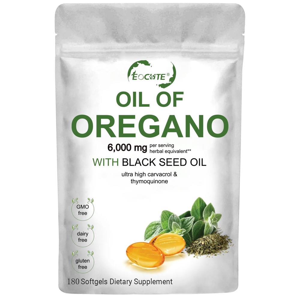 2 in 1 Oil of Oregano & Black Seed Softgels Count with Carvacrol, 50% discount !