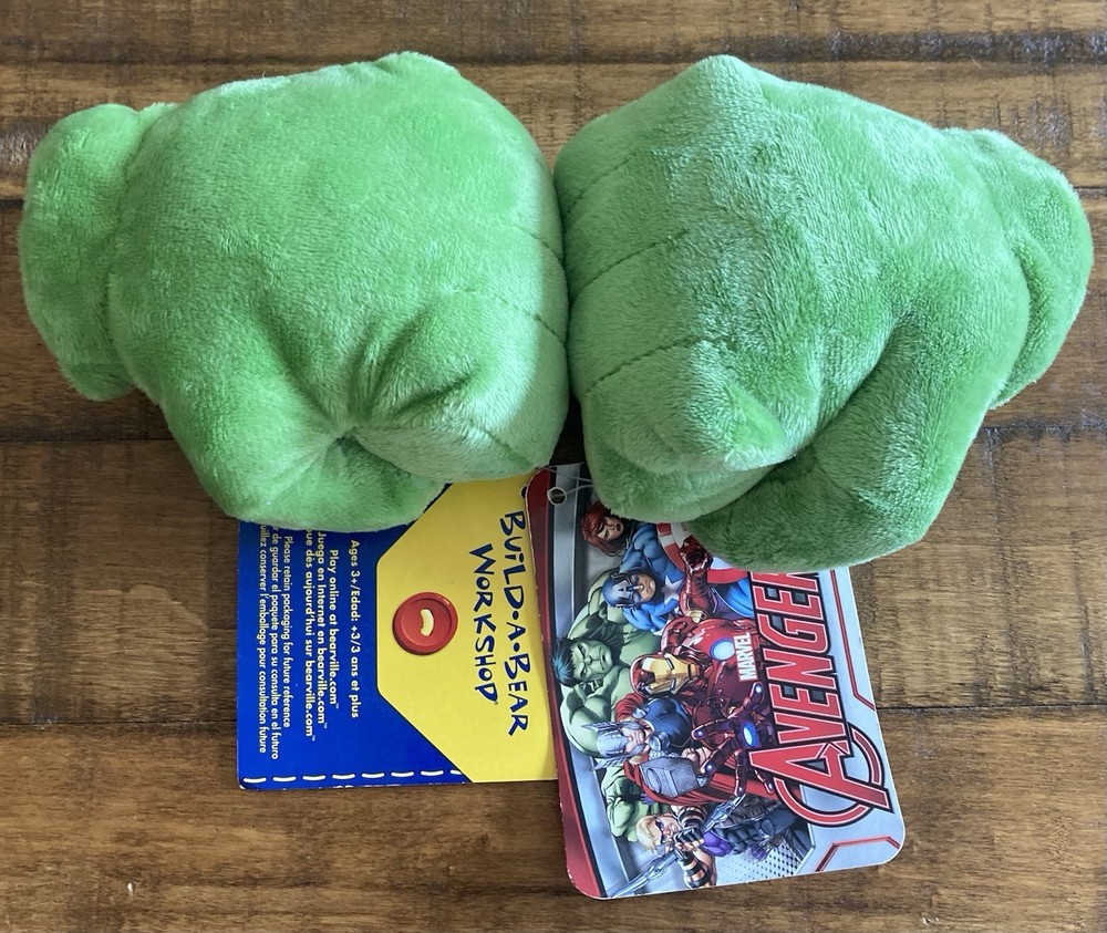 Hulk Smash Build-A-Bear Avengers Teddy Green With Tags Marvel Comics