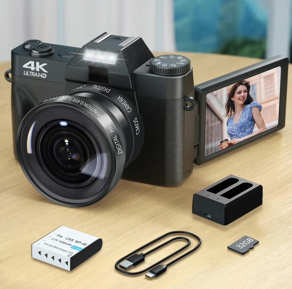 4K Vlogging Camera for YouTube 48MP Digital Camera for Photography and Video