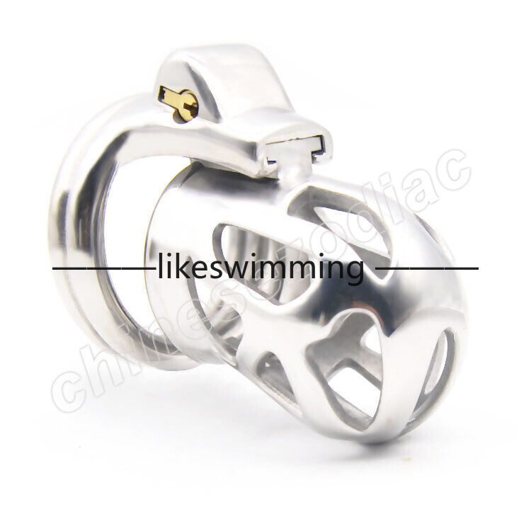 Stainless Steel Male Chastity Device – Secure Metal Cage Lock Belt for Men