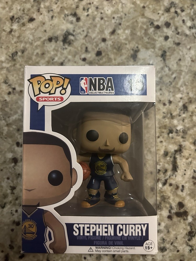 Funko POP! Sports NBA #19 Stephen Curry (Blue Jersey) Golden State Warriors, New