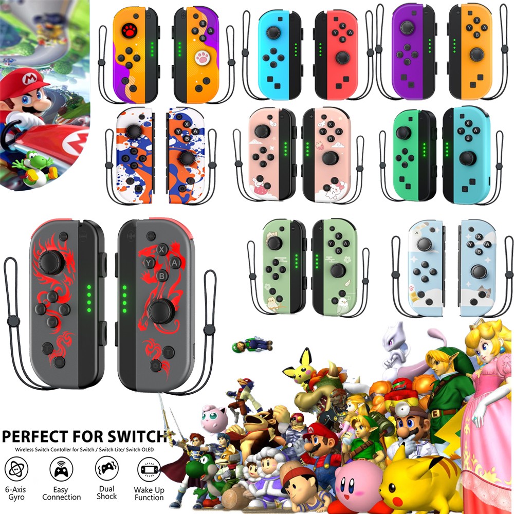 NEW For Nintendo Switch Joy Con Controller Left w/ Right Wireless Gamepad 1-Pair