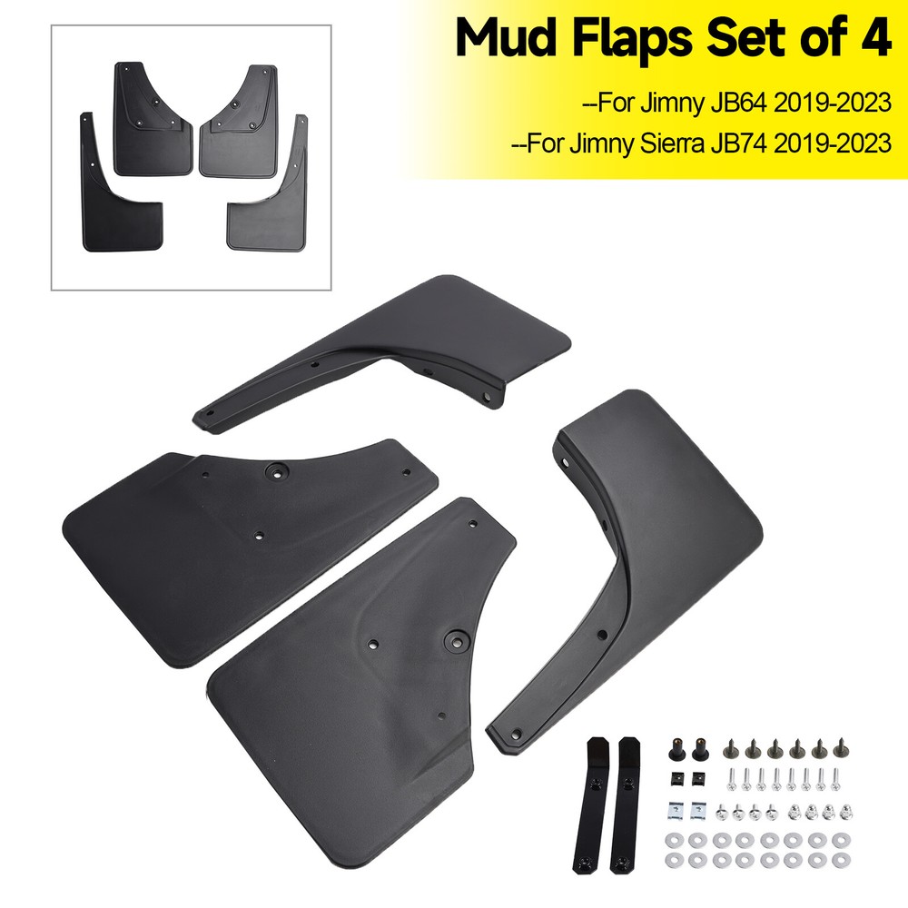 Front and Rear Mud Flaps Fender Mudguard Fit Suzuki Jimny JB64 JB74 2019-2023