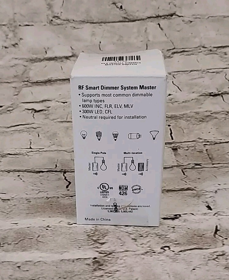 Eaton Cooper Z-Wave RF9540-N Smart Dimmer Accessory Switch In-wall A White 4815B