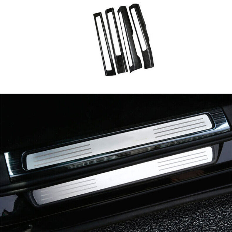 For Volvo S90 2017-2025 Black steel Inner Door Sill Protector Scuff Plate cover