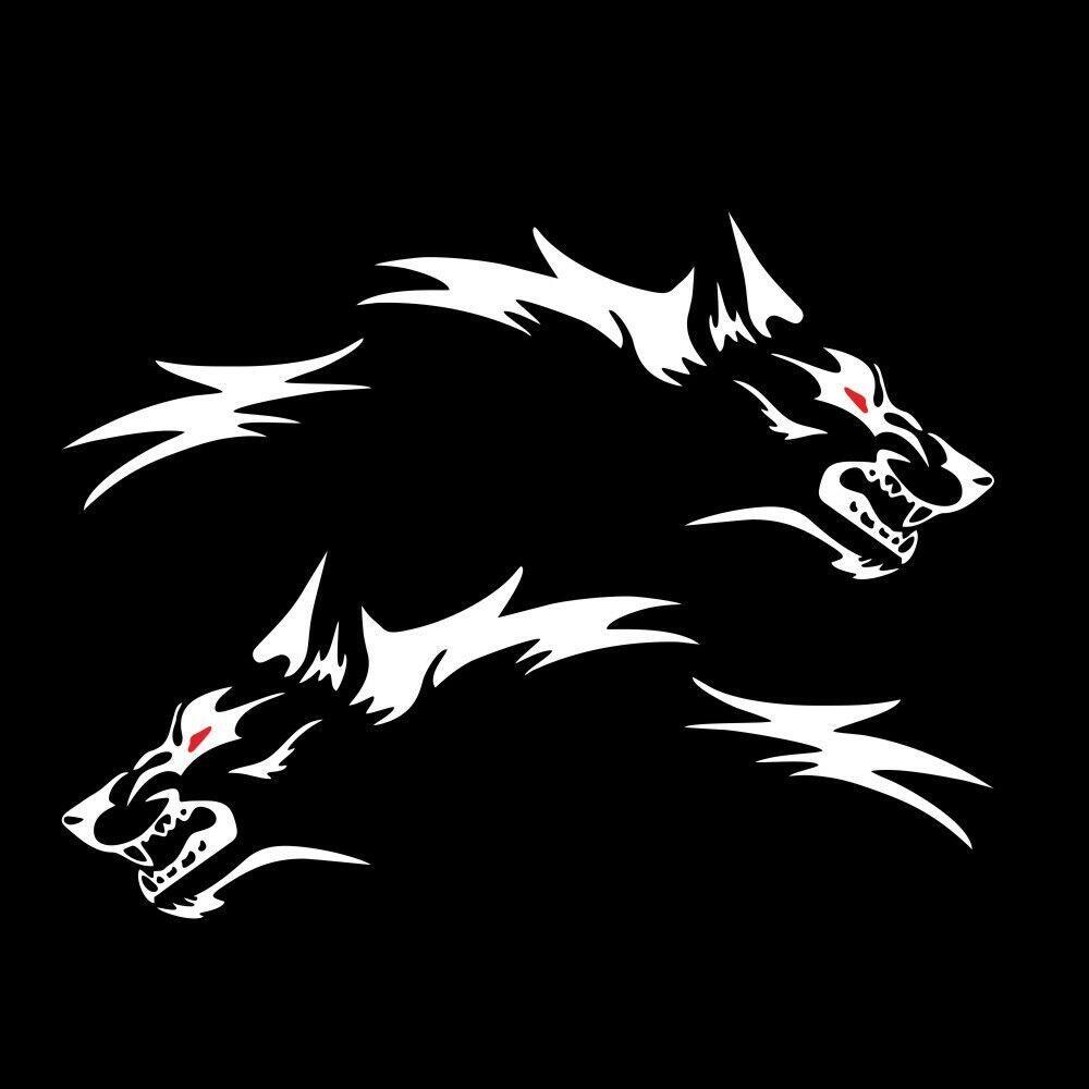 Custom Wolf Vinyl Decal for Rear Wheels DIY Car Body Decoration