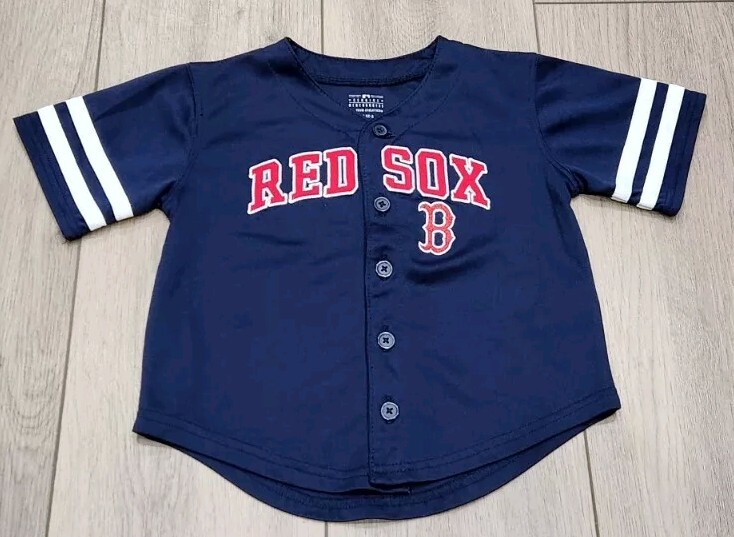 Boston Red Sox MLB Kids Toddler Baseball Jersey 3T Button Up Genuine Merchandise
