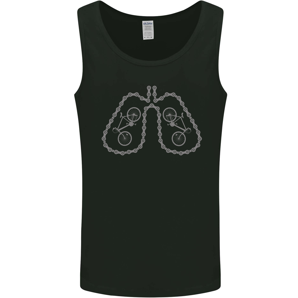 Bicycle Lungs Cyclist Funny Cycling Bike Mens Vest Tank Top