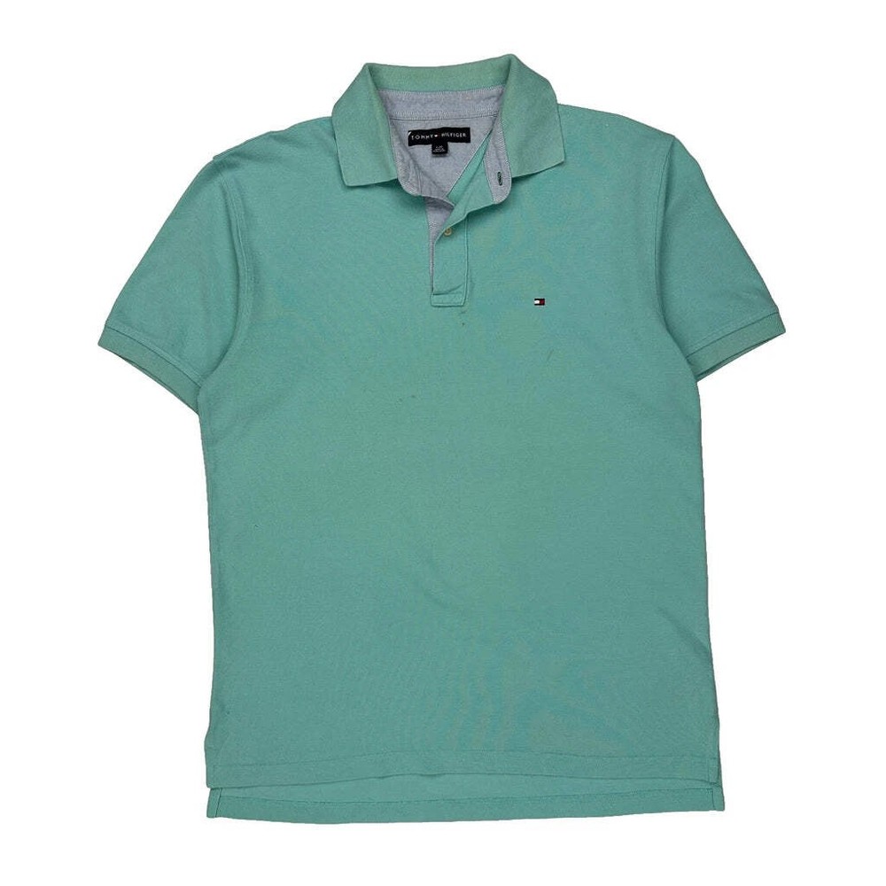 Tommy Hilfiger Polo Shirt - Large Green Cotton