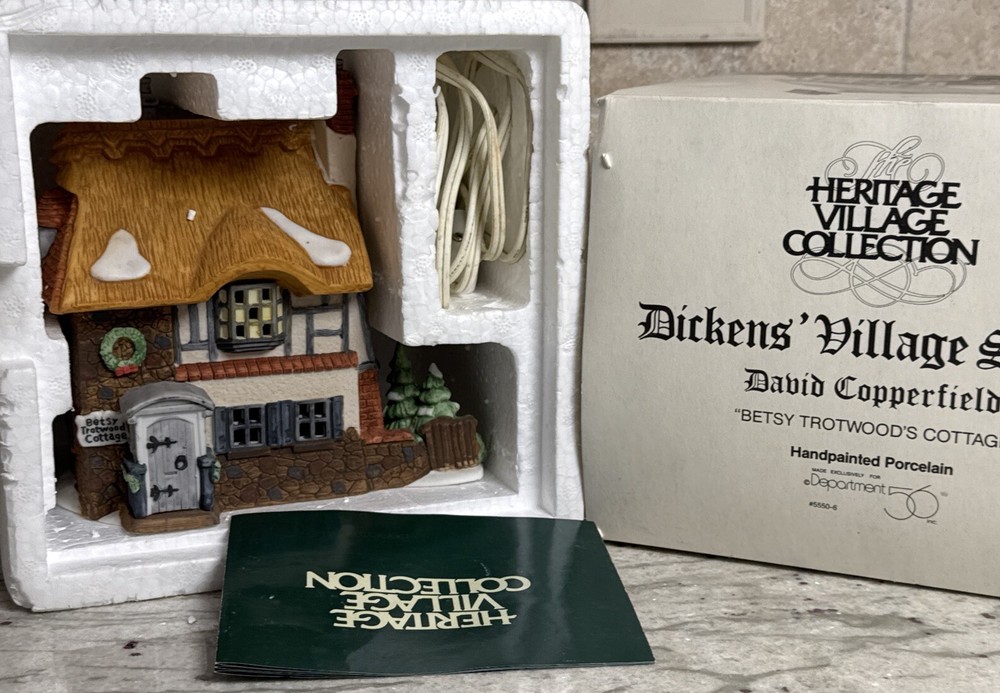 Dept 56 Dickens Village David Copperfield Betsy Trotwood Cottage MIB