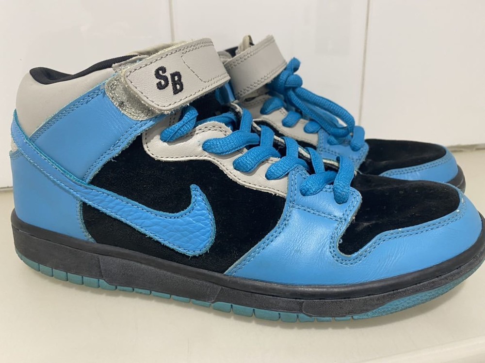 Nike Dunk Mid Pro SB Aqua Fuel Blue Men's Size 9.5 US 314383-041