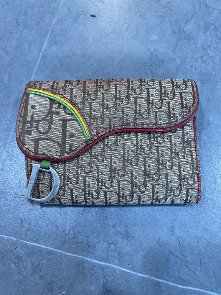 Dior Rasta Trotter W-Hook Bifold Leather Wallet