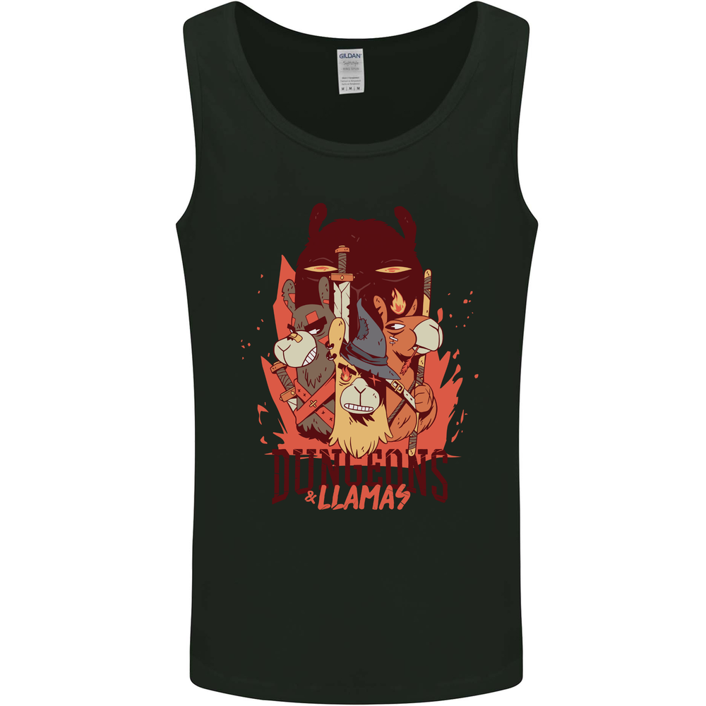 Dungeons & Llamas Role Play Games RPG Mens Vest Tank Top