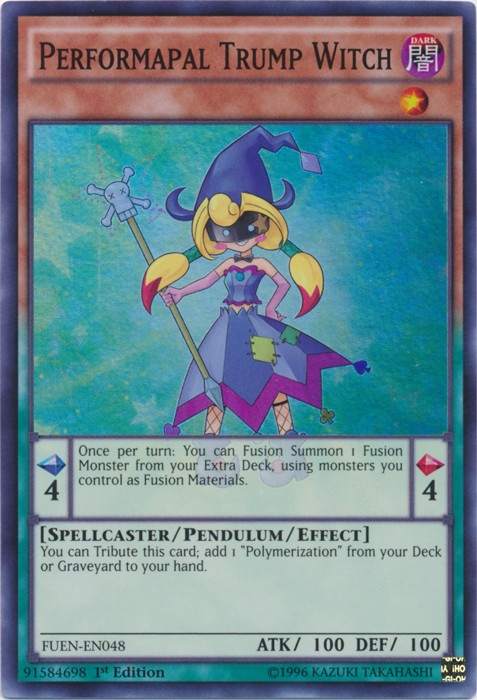Performapal Trump Witch FUEN-EN048 Super Rare 1st Ed Near Mint Yugioh Card