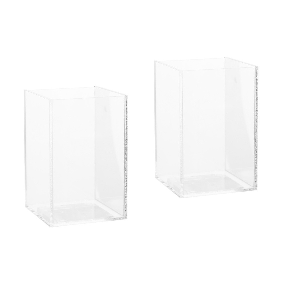 2-Pack Acrylic Desktop Betta Fish Tanks for Office or Home