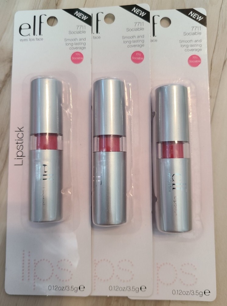 3x tubes e.l.f. ELF Lipstick - 7711 Sociable