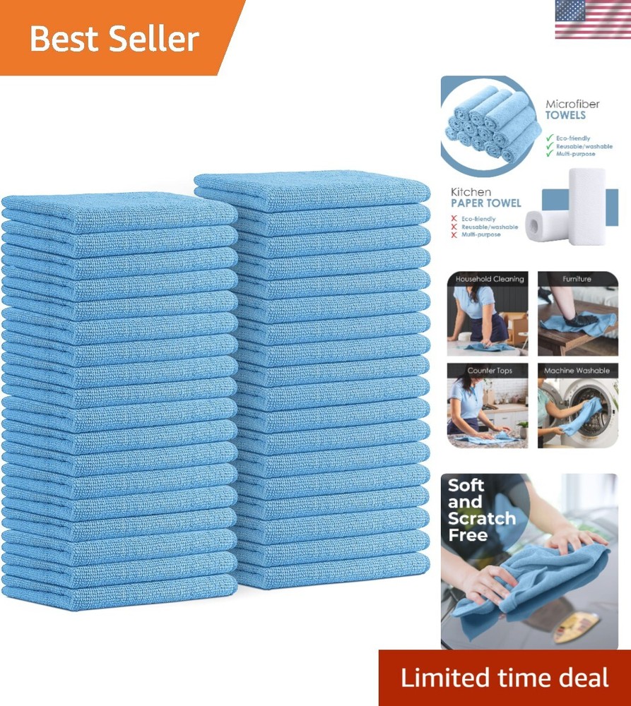 Ultra Absorbent Microfiber Cleaning Cloths - Pack of 36, 16