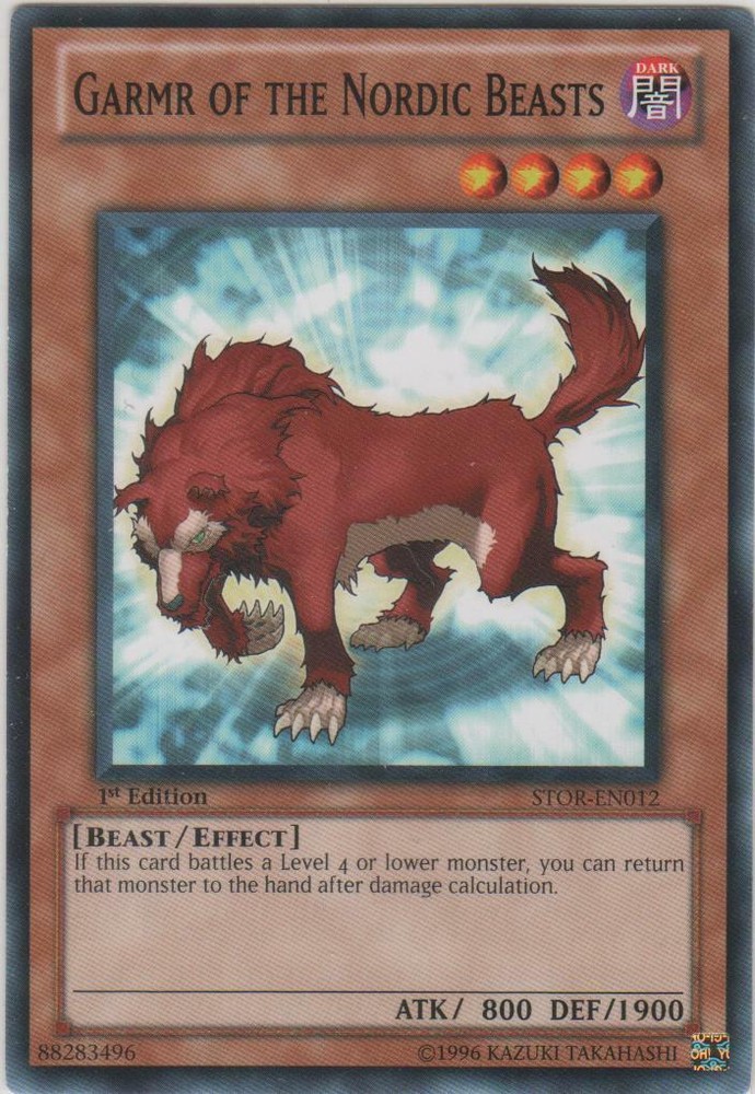 Garmr of the Nordic Beasts - STOR-EN012 - Common - 1st Edition x3 - Lightly Play