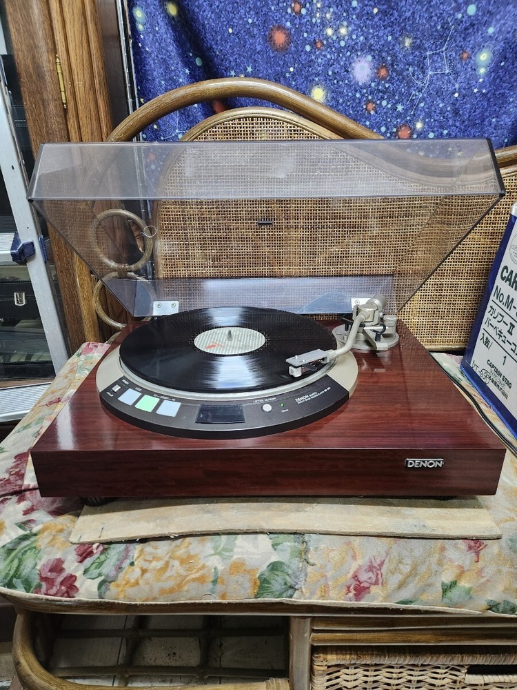 Fully Restored DENON DP-55L Turntable with New Cartridge & Needle - Japan Model-image